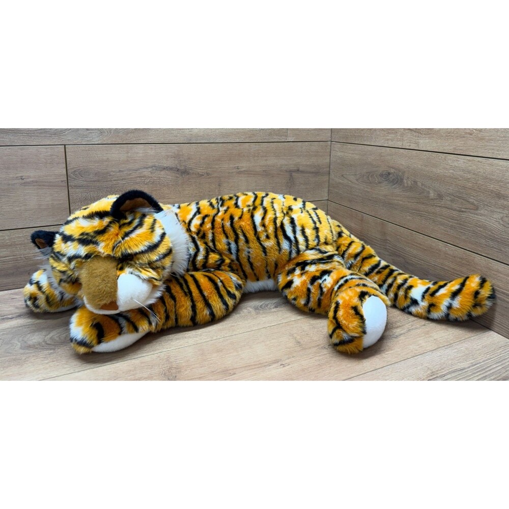 TY Classic Pinstripes Bengal Tiger Jumbo XL 36โ Plush Stuffed Animal 2005